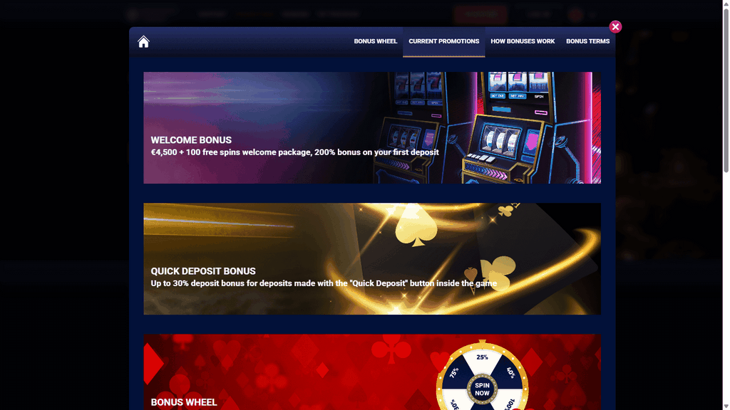 Découvrez les bonus du casino Wild Dice
