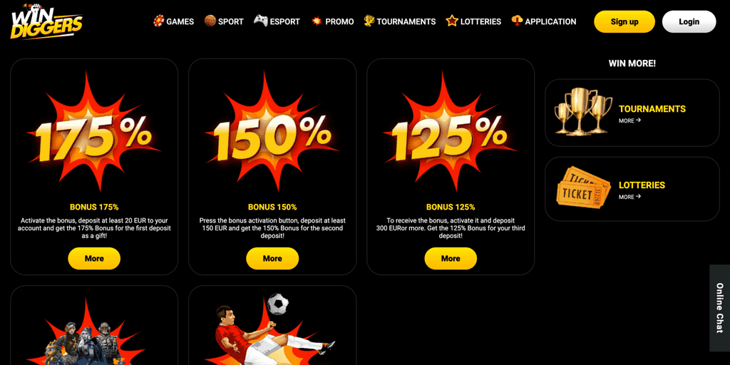 Win Diggers Casino Review - Among gambling establishment with best bonus offers